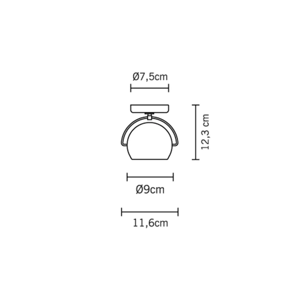 Fabbian Beluga Colour Wand- / Deckenleuchte, 1-flg.