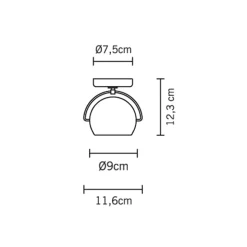 Fabbian Beluga Steel WandDeckenleuchte