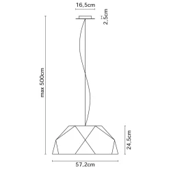 Fabbian Crio Pendelleuchte, Ø: 57,2 cm