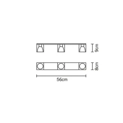 Fabbian Cubetto Deckenleuchte, 3-flg.