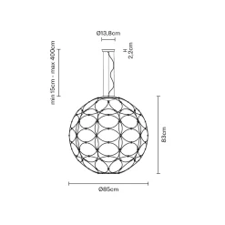 Fabbian Giro Pendelleuchte, Ø: 85 cm