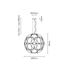 Fabbian Giro Pendelleuchte, Ø: 67 cm