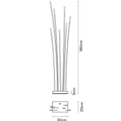 Fabbian Giunco LED IP65 Stehleuchte