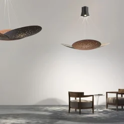 Fabbian Lens Pendelleuchte, 3-flg., Ø: 90 cm