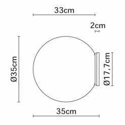 Fabbian Lumi Sfera WandDeckenleuchte