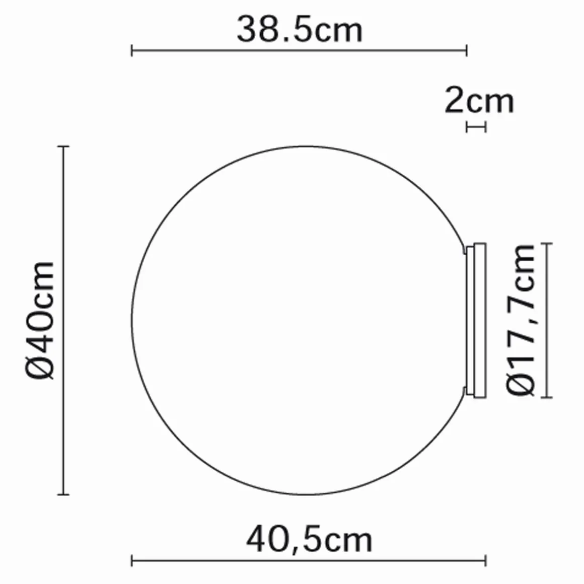 Fabbian Lumi Sfera WandDeckenleuchte