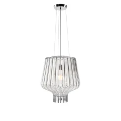 Fabbian Saya Pendelleuchte, transparent, Ø: 40 cm