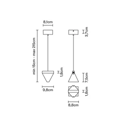 Fabbian Tripla Pendelleuchte, 1-flg.