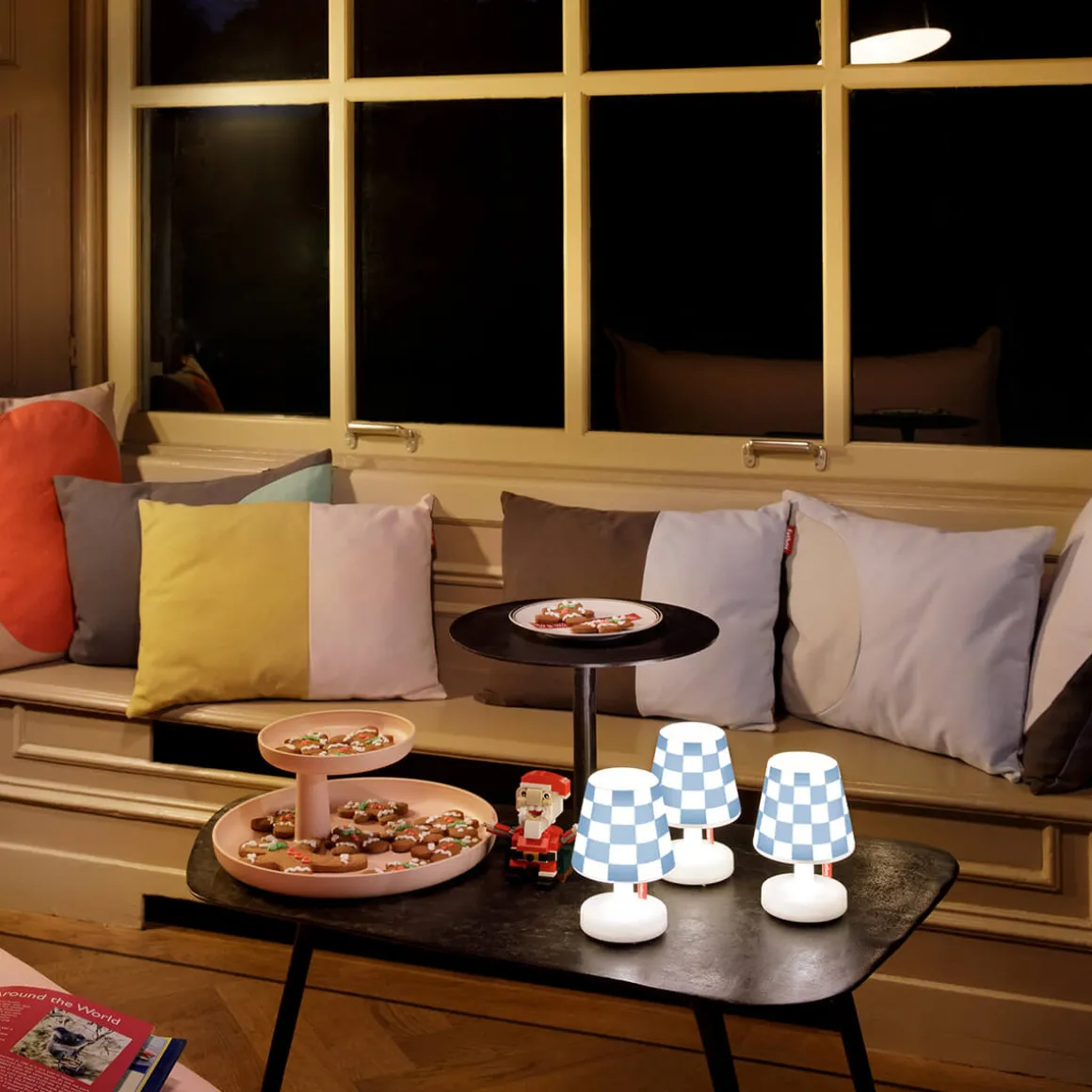 Fatboy Edison the Mini LED Akkuleuchte, 3er-Set, mit Mini Cappie Set Wave Ground