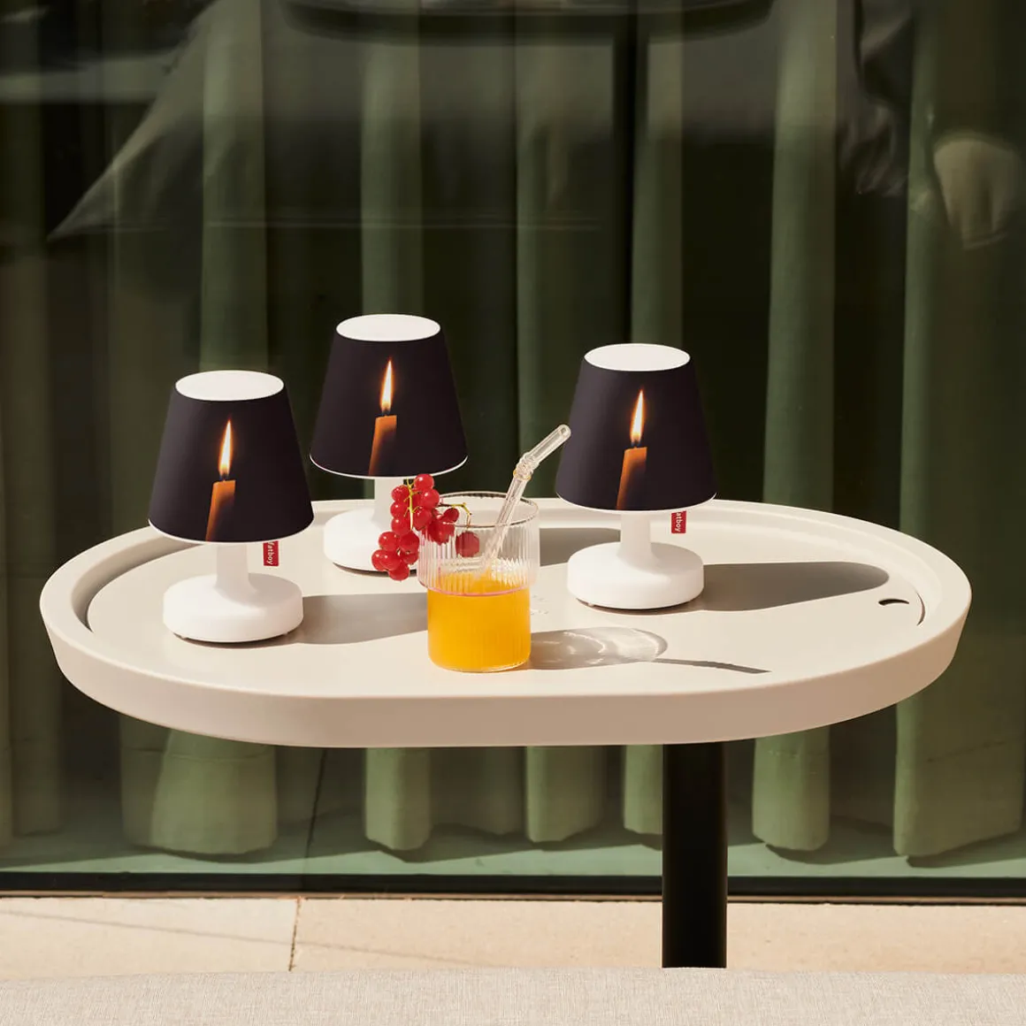 Fatboy Edison the Mini LED Akkuleuchte, 3er-Set, mit Mini Cappie Set Candle Light