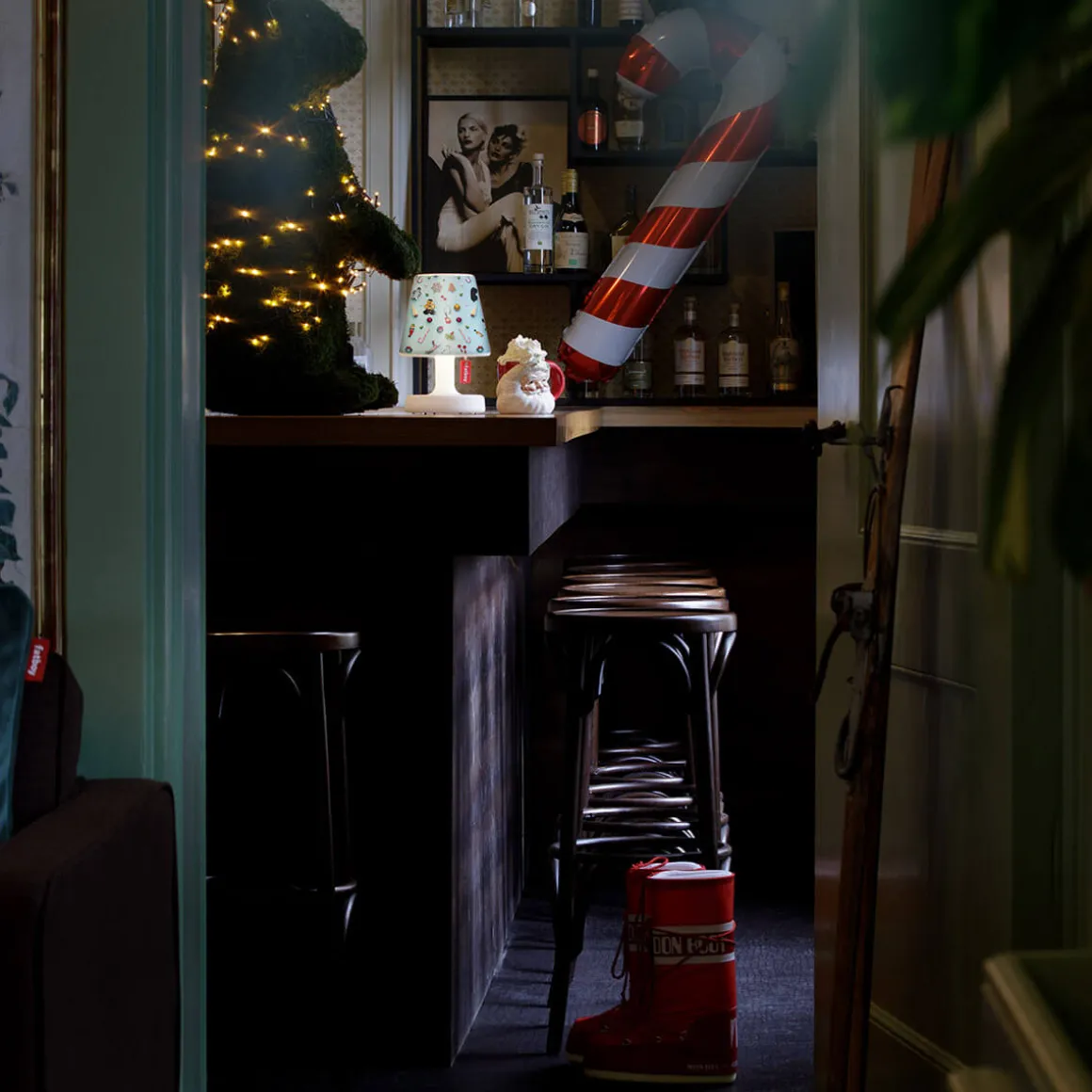 Fatboy Edison the Petit LED Akkuleuchte mit X-mas Cooper Cappie Candyman