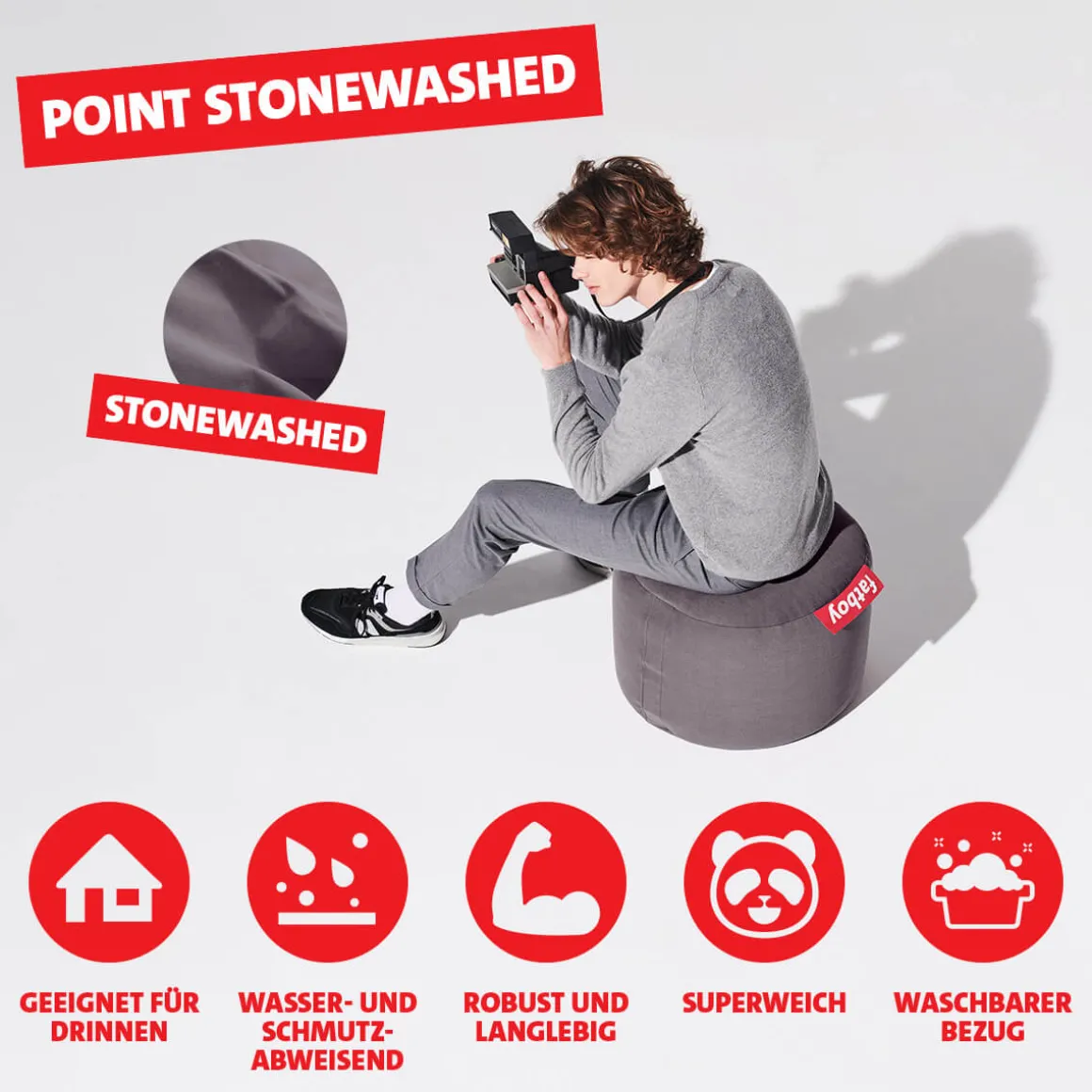 Fatboy Point Stonewashed Hocker