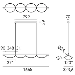 Flos Almendra Linear S4 LED Pendelleuchte