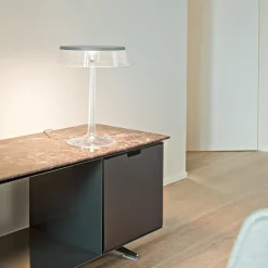 Flos Bon Jour Tischleuchte, Chrom matt