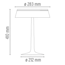 Flos Bon Jour Tischleuchte, Chrom