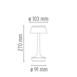 Flos Bon Jour Unplugged LED Akkuleuchte, Chrom, Auslaufmodell