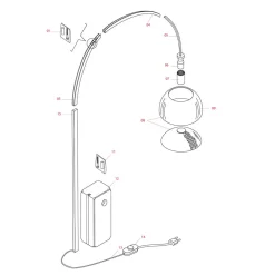 Flos Ersatzteile Arco Hülle für die E27-Fassung