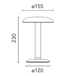 Flos Gustave Residential LED Akkuleuchte, 2700 K