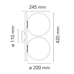 Flos IC C/W1 Double Wand- / Deckenleuchte