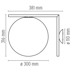 Flos IC C/W2 Wand- / Deckenleuchte