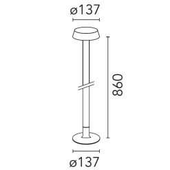 Flos Outdoor Belvedere Clove 2 LED Pollerleuchte, 3000 K