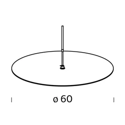 Fontana Arte Amax Verschlussscheibe mit Stiel