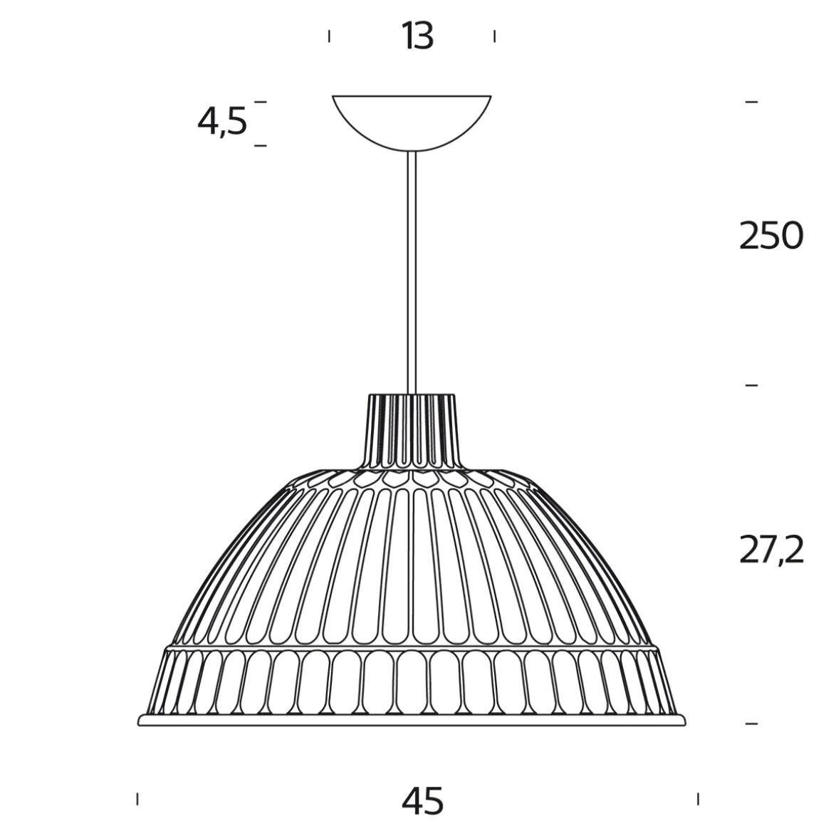 Fontana Arte Cloche Pendelleuchte, Rückläufer