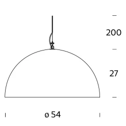 Fontana Arte Cupola Media Pendelleuchte, Auslaufmodell