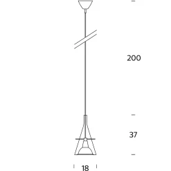 Fontana Arte Flûte LED Pendelleuchte