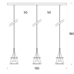 Fontana Arte Flûte LED Pendelleuchte