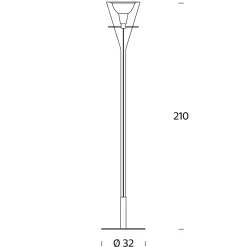 Fontana Arte Flûte Magnum Stehleuchte