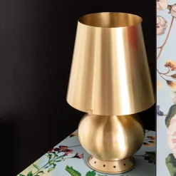 Fontana Arte Fontana Media Tischleuchte, Messing