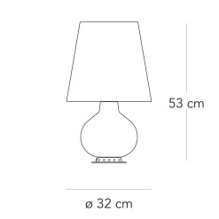 Fontana Arte Fontana Media Tischleuchte, Messing