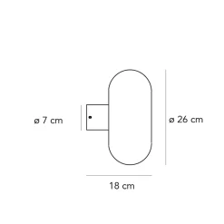 Fontana Arte Fontanella Media Wand- / Deckenleuchte