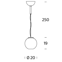 Fontana Arte Globo Di Luce Pendelleuchte