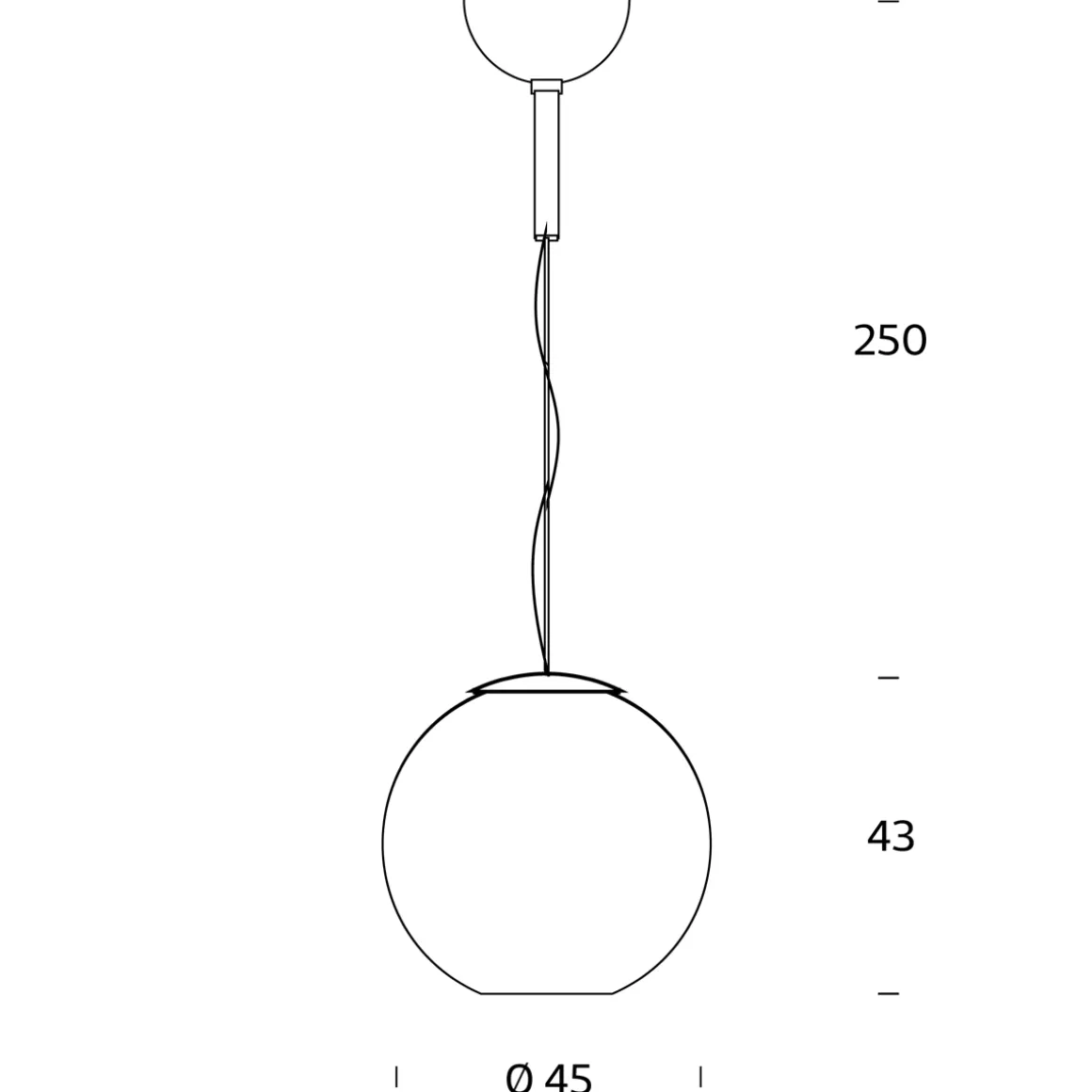 Fontana Arte Globo Di Luce Pendelleuchte