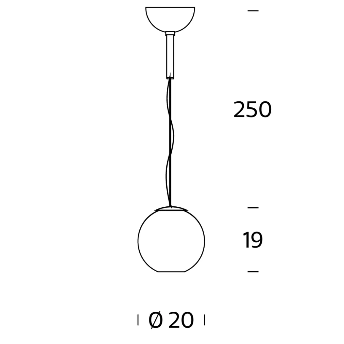 Fontana Arte Globo Di Luce Pendelleuchte, Auslaufmodell
