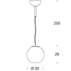 Fontana Arte Globo Di Luce Pendelleuchte, Auslaufmodell