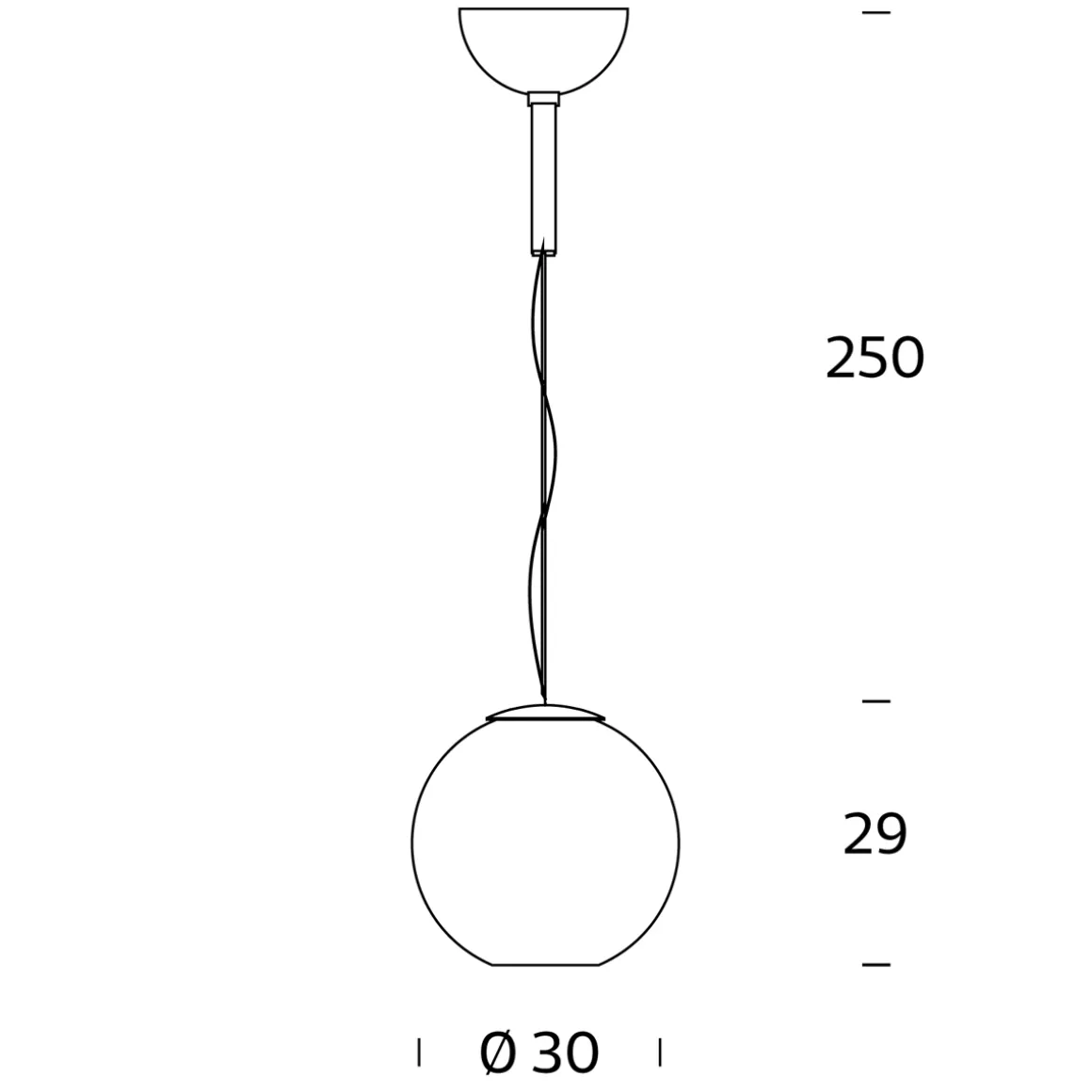 Fontana Arte Globo Di Luce Pendelleuchte, Auslaufmodell