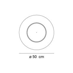 Fontana Arte Lunaire LED Wandleuchte, Ø: 50 cm