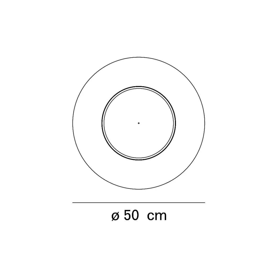 Fontana Arte Lunaire LED Wandleuchte, Ø: 50 cm