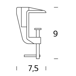 Fontana Arte Naska Tischleuchte mit Klemme