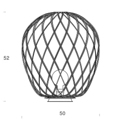 Fontana Arte Pinecone Grande Tischleuchte