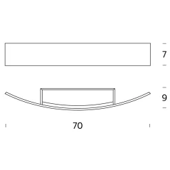 Fontana Arte Riga 70 LED Wandleuchte