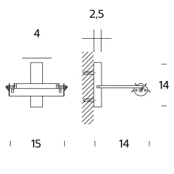 Fontana Arte Scintilla Media Wandleuchte