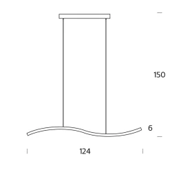 Fontana Arte Serpentine LED Pendelleuchte, Ausstellungsstück