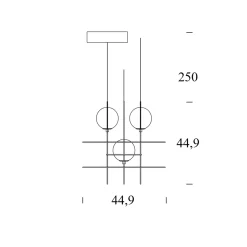 Fontana Arte Setareh LED Pendelleuchte, 3-flg.
