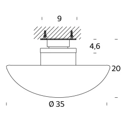 Fontana Arte Sillabone Wand- / Deckenleuchte