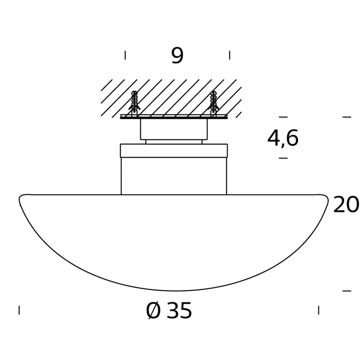 Fontana Arte Sillabone Wand- / Deckenleuchte
