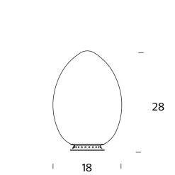 Fontana Arte Uovo Tischleuchte